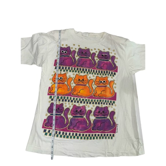 Vintage 1993 Fun Art by Lori B cat t-shirt with shoulder pads. - Picture 4 of 10